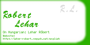 robert lehar business card